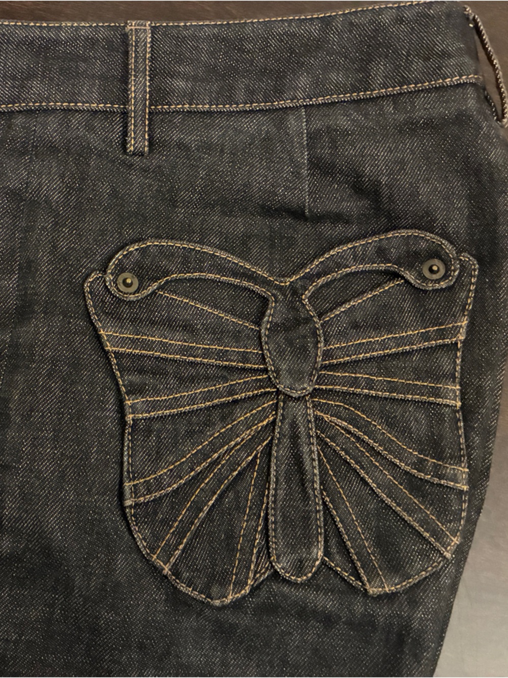 Dolce & Gabbana Black Slim Jeans with Butterfly Back Embroidery - Picture 9 of 15